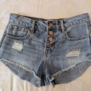 Denim Distressed Women Shorts